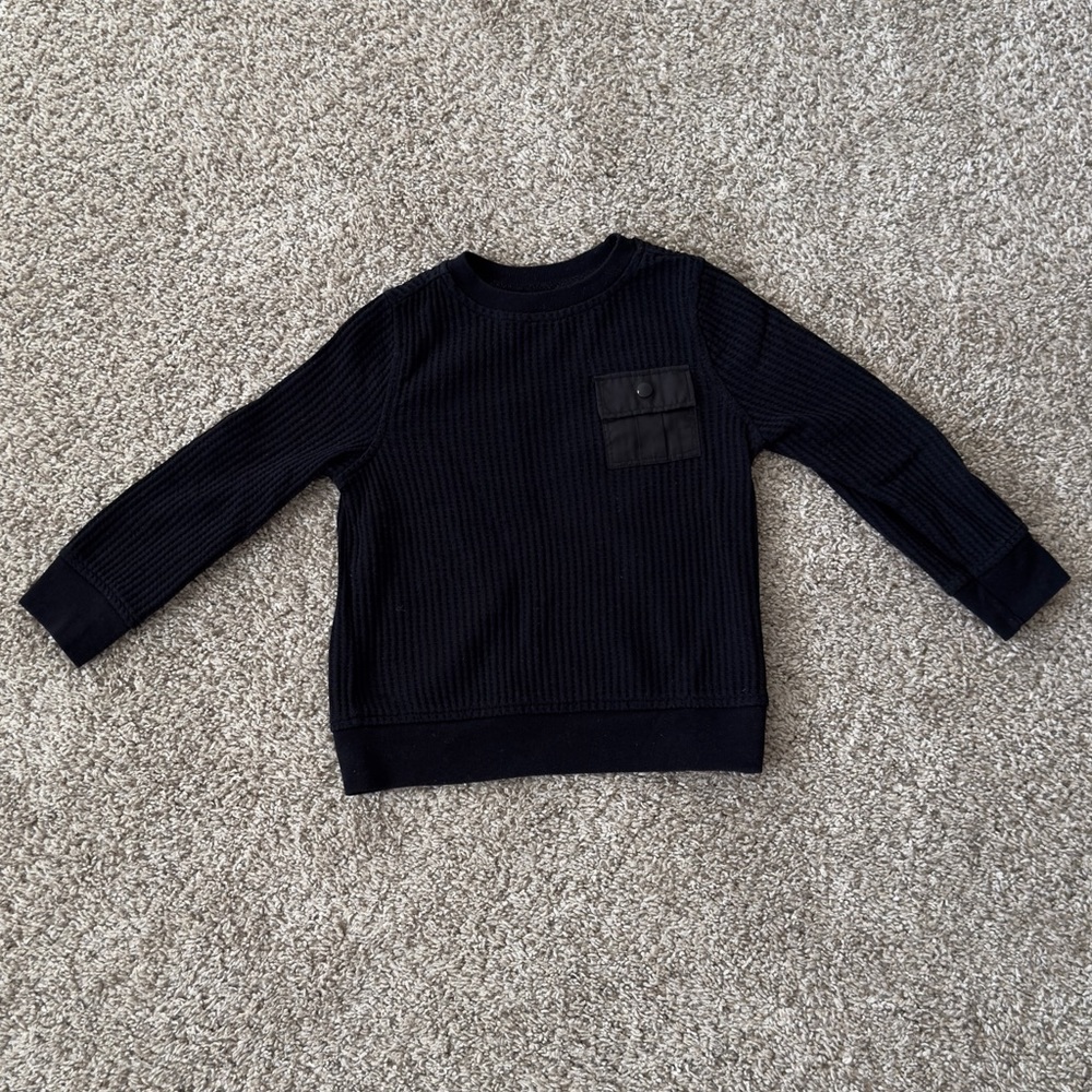 Old navy Toddler boys black long sleeve t-shirt tee size 3T